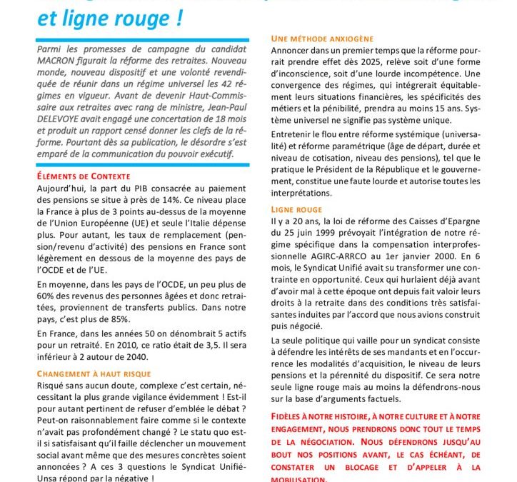 Réforme des retraites : changement à haut risque, méthode anxiogène et ligne rouge !