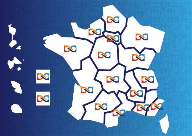 Carte Caisse par région