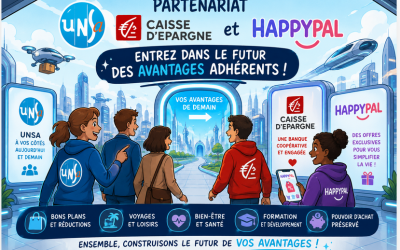 Partenariat UNSA CAISSE D’ÉPARGNE et HAPPYPAL : Entrez dans le futur des avantages adhérents